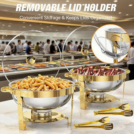 🔥🍲 ¡50% OFF! Olla Buffet de Acero Inoxidable con Calentador – Ideal para Fiestas y Eventos 🇲🇽✨