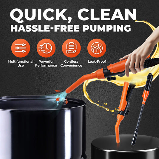 【1° Más Vendido】⛽ ¡50 % DE DESCUENTO AHORA! 🔋 Bomba de transferencia de líquidos alimentada por batería: trasiego rápido y seguro, función de parada automática y uso para múltiples fluidos (combustible/agua/aceite) 🚗