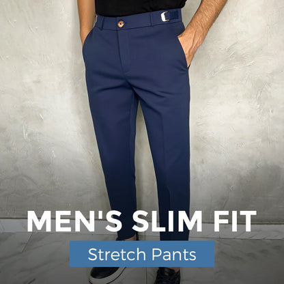 ⏳Time-limited Special⏰Men's Stretch Slim Fit Pants Incómodos?Oficinistas votan!Elasticidad+✂️ Slim+👔 Versátil! Hombre