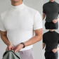 Camiseta Ajustada de Cuello Alto para Hombre – Estilo Moderno y Confortable para Todos los Días