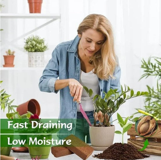 😫 Suelo Compacto?USDA Orgánico+🌿 Multi-Uso! Fibra Coco 70% Agua, ¡Raíces Sanas!