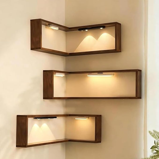Floating cube rack 3-piece set, display rack wall-mounted