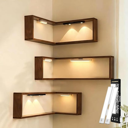 Floating cube rack 3-piece set, display rack wall-mounted