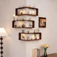 Floating cube rack 3-piece set, display rack wall-mounted