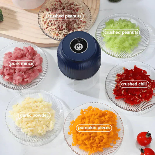 🔥【1° Más Vendido】🧄Picadora Eléctrica de Ajo Recargable | Multifuncional + Antisalpicaduras + Ideal para Cocina y Bebés✨ ¡50% DE DESCUENTO!