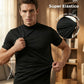Camiseta Ajustada de Cuello Alto para Hombre – Estilo Moderno y Confortable para Todos los Días