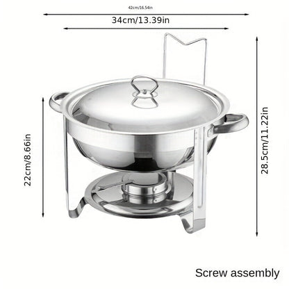 🔥🍲 ¡50% OFF! Olla Buffet de Acero Inoxidable con Calentador – Ideal para Fiestas y Eventos 🇲🇽✨
