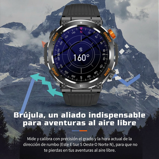 ⌚🔥 ¡60% OFF por Tiempo Limitado! Smartwatch Deportivo y para Exteriores Resistente al Agua – Ideal para Aventura y Ejercicio 💪🌧️