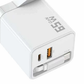 Cargador de pared de carga rápida de 80 W con cable USB-C retráctil de 80 cm.