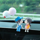 【OFERTA IMPERDIBLE】Pareja Niña-Niño! Adorno Coche/Habitación, Resina Eco✨Resina Eco Multiuso!🎁 Regalo Nuevo Coche! 9x4cm/6x4cm