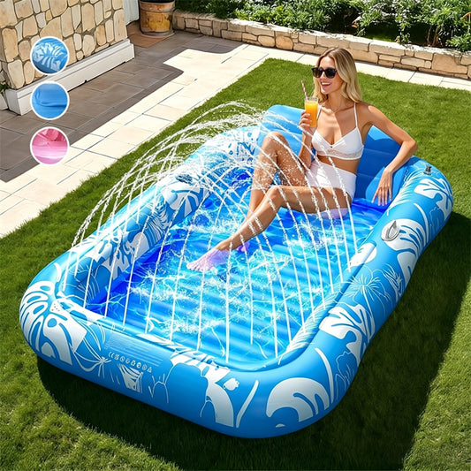 5 usos en uno: cama de bronceado, isla flotante, piscina personal... ¡infinitas posibilidades! 🔄🏖️