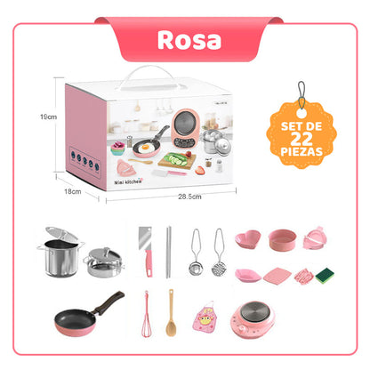 🔥【1° Más Vendido】🔥[El mejor regalo para un niño]🍳Mini juguetes de cocina para niños - Juego de 22 piezas