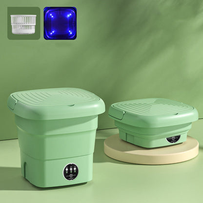 Lavadora plegable portátil mini de 8 litros Diseño plegable que ahorra espacio para residencias de estudiantes/camping/autocaravanas | Lavado y vaciado fácil y rápido de calcetines, ropa y toallas