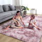 🛋️ ¡50 % DE DESCUENTO! Alfombra difuminada de felpa: suave, de 4 cm, antideslizante, lavable a máquina y con un diseño moderno para el salón, el dormitorio y la habitación infantil. 🎨✨