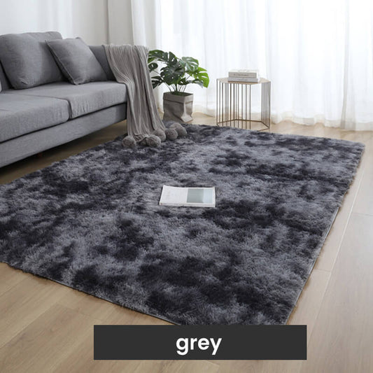 🛋️ ¡50 % DE DESCUENTO! Alfombra difuminada de felpa: suave, de 4 cm, antideslizante, lavable a máquina y con un diseño moderno para el salón, el dormitorio y la habitación infantil. 🎨✨