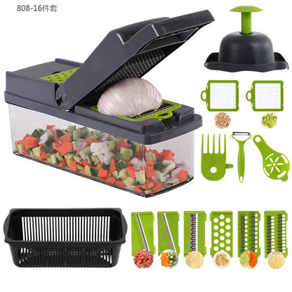 ✨🥔Juego de 16 piezas🥒 ¡Transforma tu cocina en un espacio eficiente y seguro con una cortadora que hace el trabajo por ti! 🥦