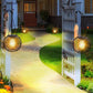 Lámpara colgante solar para jardín y terraza – Linterna de metal resistente a la intemperie para iluminación exterior con ambiente