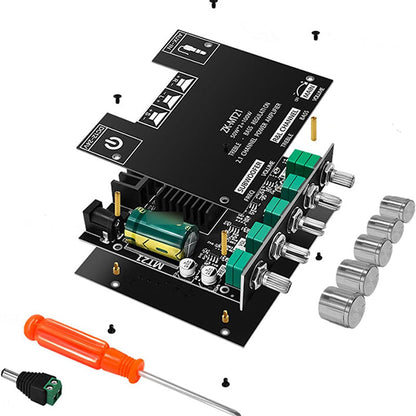 💎 ¡50 % DE DESCUENTO! 💎 Módulo amplificador de audio Bluetooth de 2.1 canales: transmisión inalámbrica, subwoofer de 100 W y mejora de sonido compacta para montar uno mismo 🔊🎵