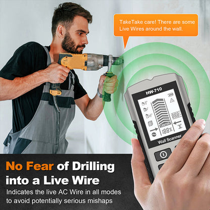 🔥【1° Más Vendido】😫 Riesgo perforar tuberías/cables/operación compleja? Detector paredes multimodo LCD