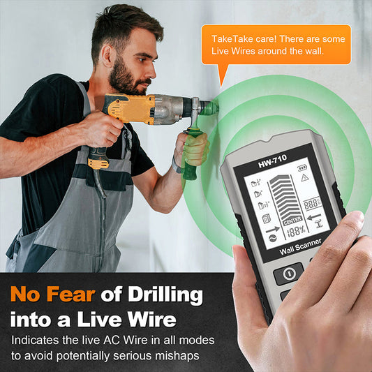 🔥【1° Más Vendido】😫 Riesgo perforar tuberías/cables/operación compleja? Detector paredes multimodo LCD