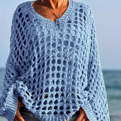 🌸Novedades🌸Top informal de punto de ganchillo liso para mujer