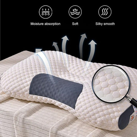 【OFERTA IMPERDIBLE】👨‍⚕️Sudor en Almohada? Antibacterial 99.9%+3D Transpirable!Fibra Rebote 0.5s+🌐 Curva Ergonómica! ¡Sueño Profundo!💖