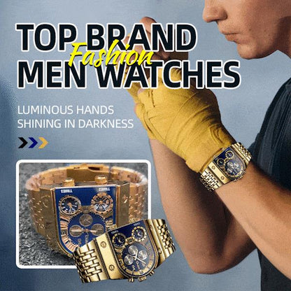 🔥【1° Más Vendido】⌚ ¡45 % DE DESCUENTO AHORA! 💼 Reloj de negocios para hombre (51 mm): esfera grande, cierre desplegable de oro y acero inoxidable, resistente al agua y elegante ⚡