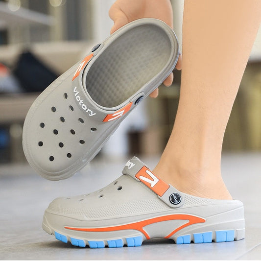 👞 ¡60 % DE DESCUENTO! 💫 Sandalias transpirables sin cordones para hombre: parte superior de malla, suela antideslizante y ajuste cómodo para el verano 🏖️