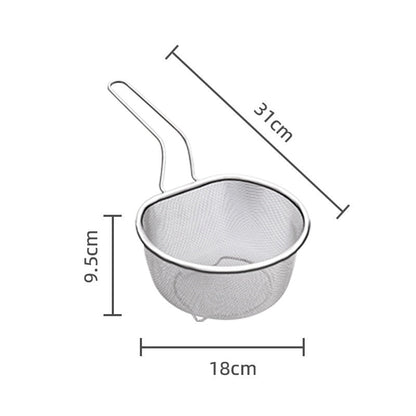 ⏳ ¡OFERTA LIMITADA 50% DE DESCUENTO! ⏰ Colador de Acero Inoxidable con Mango – Malla Fina y Gruesa para Colar y Escurrir 🥄
