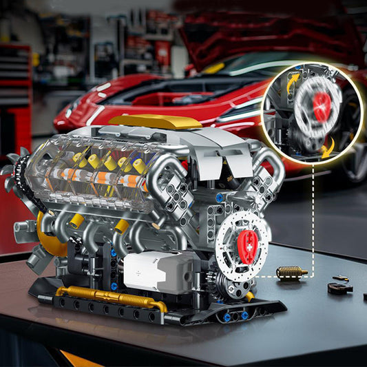🎉Rebajas del último día: 50 % DE DESCUENTO + ENVÍO GRATIS🔥 - Kit de modelo de motor OHV V8 Small-Block Building Blocks