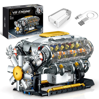 🎉Rebajas del último día: 50 % DE DESCUENTO + ENVÍO GRATIS🔥 - Kit de modelo de motor OHV V8 Small-Block Building Blocks