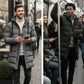 🔈🔈Productos útiles para el invierno - 50% de descuento❄️Chaqueta de plumas de largo medio para hombre con capucha
