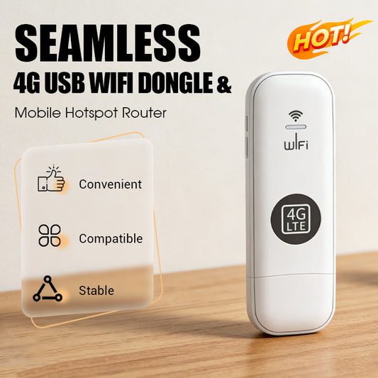 🔥【1° Más Vendido】🔥Sin Internet en Viajes? Dongle 4G LTE 150 Mbps, Plug-and-Play⏳ Teletrabajadores Recomiendan! Dongle WiFi 4G Todo en Uno⚡️