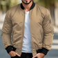 Chaqueta bomber clásica con cremallera para hombre