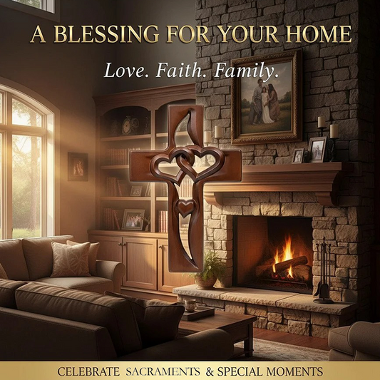 🔥【1° Más Vendido】🔥Decoración sin alma/material barato? 💖 Doble Corazón+✝️ Cruz+🌳 Madera! Cruz matrimonial