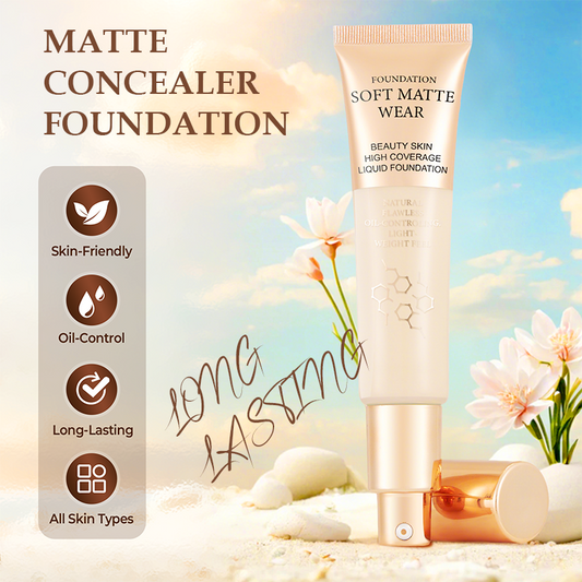 🔥 ¡Compra 2 y llévate 1 gratis! Regalo: 09#🎁⏰ Base de maquillaje corrector mate de larga duración | Resiste el calor y la humedad, cubre las imperfecciones y no se desvanece.✨✨