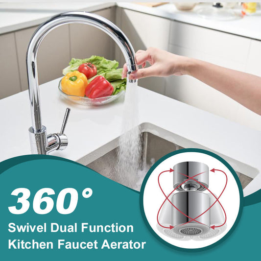 🚰✨ Grifo giratorio 360° con función 2 en 1 y aireador de agua potable – ¡Grifos de precisión para una cocina flexible y duradera! 🌱💧