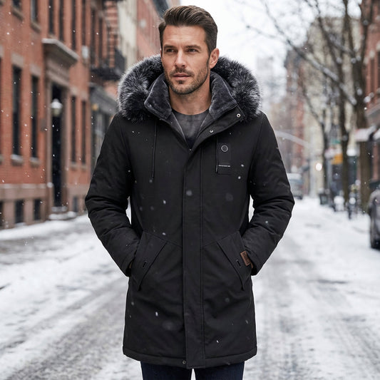 🧣 Parka Térmica Hombre: Forro Plush + Impermeable – ¡Calor en Invierno! 🌧️