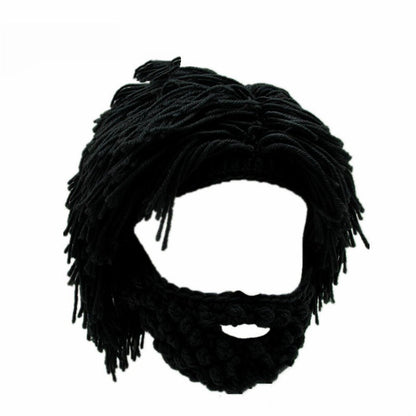 🔥【1° Más Vendido】 45% DE DESCUENTO 🔥 Sombrero Punk con Peluca Integrada y Barba Tejida 🎸🧔 | Look Rebelde y Divertido para Fiestas, Disfraces y Eventos 🎉