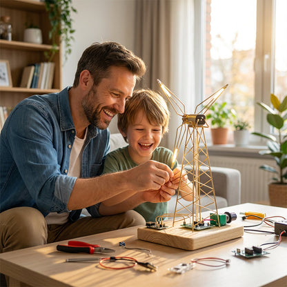 🔥【1° Más Vendido】🔥 Decoración monótona/falta hobby/luz agresiva? Kit lámpara molino cobre DIY, solo 35 unidades⚡️