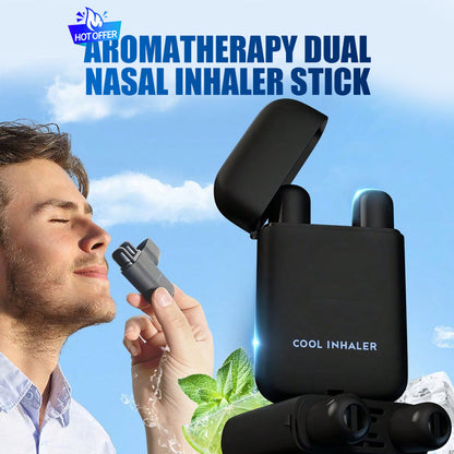 🔥Compre 2 y obtenga 1 gratis🔥 Inhalador nasal dual en barra para aromaterapia