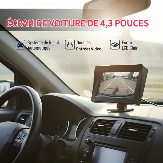 🚗 Pantalla de Coche 4,3 Pulgadas 🌟 Alta Resolución y Colores Brillantes | 💖 Diseño Compacto y Elegante 🔥 Control Intuitivo y Experiencia Visual Superior | ⚡ Tecnología Avanzada y Duradera