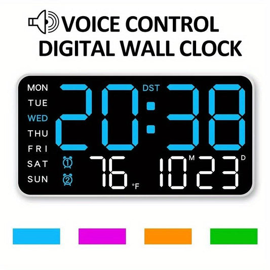 🔥【1° Más Vendido】🕒 Reloj Digital Pared: LED Grande + Fechas + Termómetro📅 Fechas Claras + Termómetro: Reloj para Mayores – 99 % Satisfacción! 🌡️