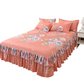 📢 Dormitorio Aburrido?Decoradores Recomiendan! Set 3 Piezas Floral, ¡Encanto Instantáneo! ⏳Volantes Doble+🛏️ Falda Integrada! Tela Cepillada🛏️