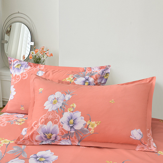 🌸 Set Cama 3 Piezas: Estampado Floral + Volantes – ¡Romance y Orden! 👗