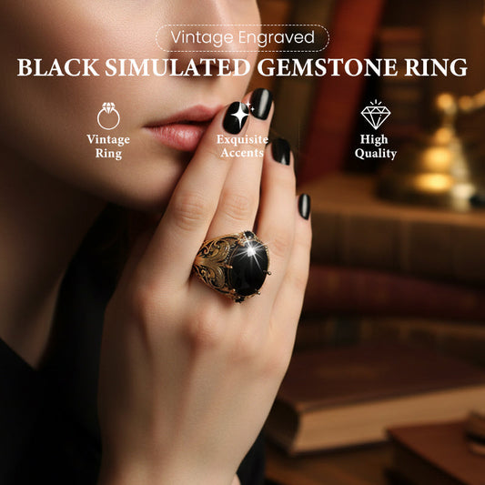 🔥【1° Más Vendido】🔥Aburrido? ¡Este anillo es un poema (y económico)! ⏳💫 Piedra Central+🛍️ Dorado! Anillo