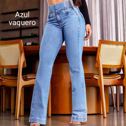【1° Más Vendido】😫 Abdomen abultado/piernas cortas/tejido rígido?📏 Cintura alta+elástico+slim! Vaquero versátil 50% OFF, solo 80 unidades🎁