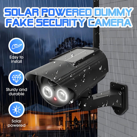 🔥【1° Más Vendido】😫 Cámaras caras/cableado/baterías? Cámara falsa solar 360° rotación, solo 55 unidades⚡️