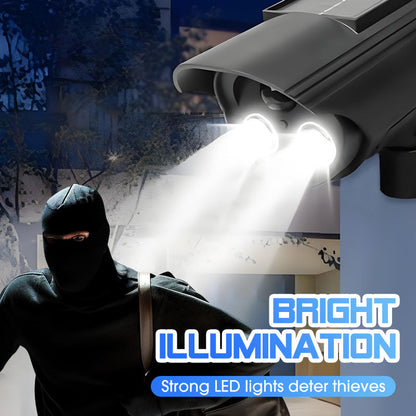 🔥【1° Más Vendido】😫 Cámaras caras/cableado/baterías? Cámara falsa solar 360° rotación, solo 55 unidades⚡️