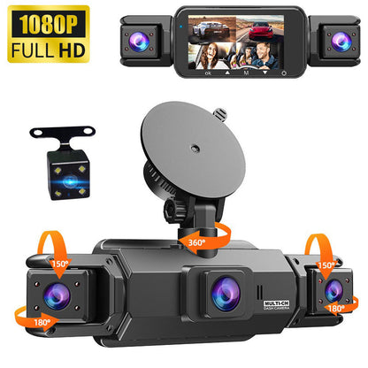 💥49% OFF!📷 Puntos Ciegos?  8 LED IR Cámara 4 Canales 360°Bucle+📍 GPS Opcional! Cámara 128GB📹